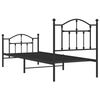 vidaXL Metal Bed Frame without Mattress with Footboard Black 90x200cm