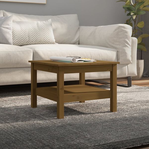 vidaXL Coffee Table Honey Brown 55x55x40 cm Solid Wood Pine