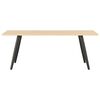 vidaXL Coffee Table Black and Oak 120x60x46 cm