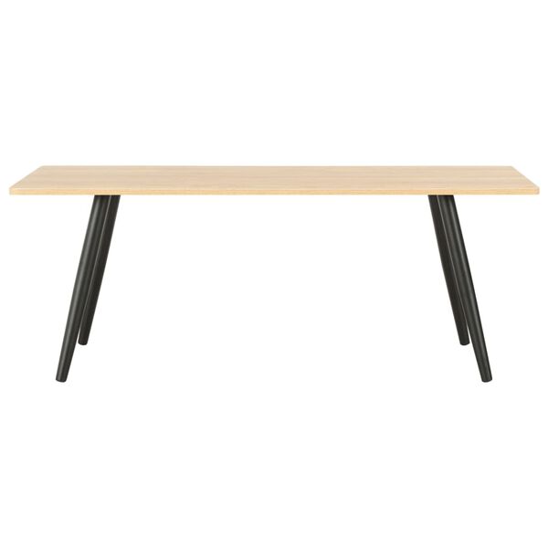 vidaXL Coffee Table Black and Oak 120x60x46 cm