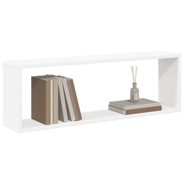 vidaXL Wall Cube Shelf 6 pcs White&Sonoma Oak 80x15x26.5cm Engineered Wood