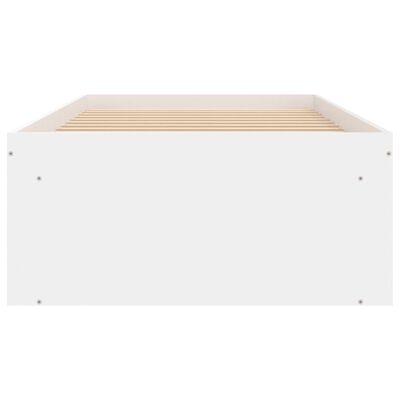 vidaXL Bed Frame White 75x190 cm Small Single