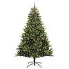 vidaXL Artificial Hinged Christmas Tree 300 LEDs Green 240 cm