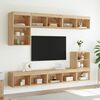 vidaXL TV Cabinets with LED Lights 2 pcs Sonoma Oak 80x30x30 cm