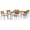 vidaXL Garden Dining Set 7 pcs Grey Solid Acacia Wood