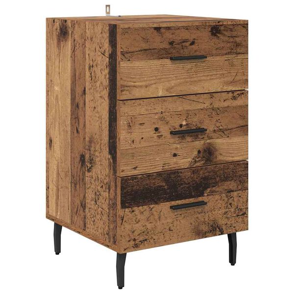 vidaXL Bedside Cabinet Old Wood 40 x 40 x 66 cm Engineered Wood