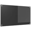 vidaXL Kitchen Backsplash Dark Grey 90 x 50 cm Tempered Glass