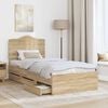 vidaXL Bed Frame with Drawer Sonoma Oak 75 x 190 cm Engineer Wood