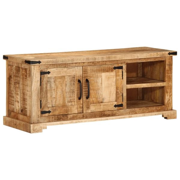 vidaXL TV Cabinet 110x35x45 cm Solid Rough Wood Mango