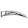 vidaXL Door Canopy Black and Transparent 100x75 cm Polycarbonate