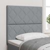vidaXL Headboard with LED Strip Lights Light Grey 100 cm Fabric