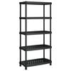 vidaXL Storage Shelf 5-Tier Black 93,5x45,5x194,5 cm PP