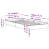 vidaXL Bed Frame No Mattress White 100x200 cm Engineered Wood