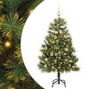 vidaXL Artificial Hinged Christmas Tree with Cones Green 120 cm