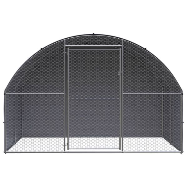 vidaXL Outdoor Chicken Coop 3x2x2 m Galvanised Steel