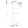 vidaXL Sliding Door White 78 x 211 cm Solid Pine Wood