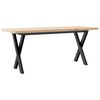 vidaXL Coffee Table X-Frame 110x40x45,5 cm Solid Wood Pine and Steel