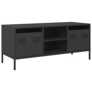 vidaXL TV Cabinet Black 101.5x39x43.5 cm Cold-rolled Steel
