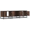 vidaXL TV Cabinet Brown Oak 150x35x41 cm Engineered Wood and Metal