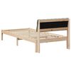vidaXL Bed frame Brown and dark grey 90 x 190 cm Solid pine wood