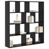 vidaXL Book Cabinet Black Oak 132 x 29 x 141.5 cm Engineered Wood