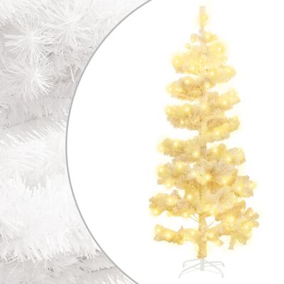 vidaXL Swirl Pre-lit Christmas Tree with Stand White 180 cm PVC