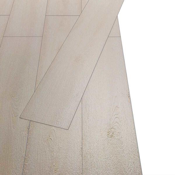 vidaXL Flooring Planks 18 pcs White 5.26 m&sup2; PVC