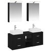 vidaXL Bathroom Furniture Set 5 pcs Black Oak