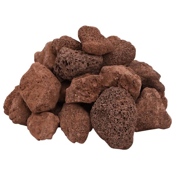 vidaXL Volcanic Rocks 25 kg Red 5-8 cm