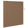 vidaXL Roller Blind with Curtains Manual Brown 140 x 160 cm Bamboo