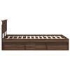vidaXL Bed Frame with Headboard Brown Oak 120 x 200 cm Solid Pine Wood
