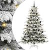 vidaXL Artificial Hinged Christmas Tree White 240 cm PE and PVC