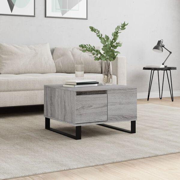 vidaXL Coffee Table Grey Sonoma 55x55x36.5 cm Engineered Wood