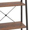 vidaXL 4-Tier Standing Shelf Dark Brown and Black 56x35x140 cm