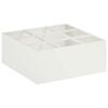 vidaXL Garden Planter White 100 x 100 x 50 cm Cold-rolled Steel