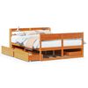 vidaXL Bed Frame without Mattress Wax Brown 150x200 cm Solid Wood Pine