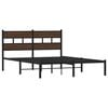 vidaXL Bed Frame without Mattress with Headboard Brown Oak 140x190 cm