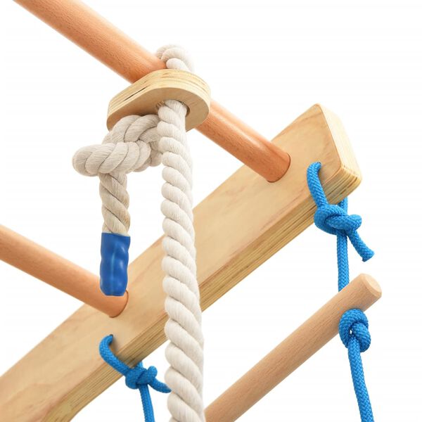 vidaXL Indoor Climbing Playset with Ladders Rings Wood