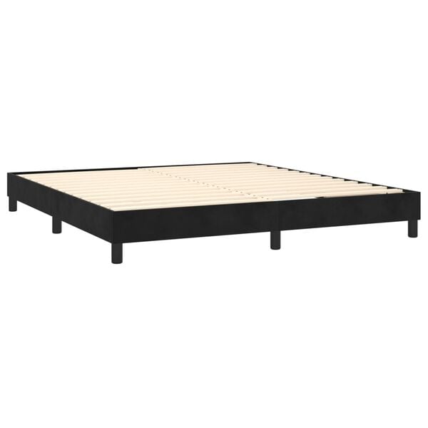 vidaXL Box Spring Bed Frame Black Super King Velvet (UK/IE/FI/NO only)
