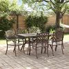 vidaXL Garden Dining Set 7 pcs Bronze Aluminium