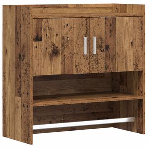 vidaXL Wall Shelf Wall-Mounted Old Wood 80 x 36 x 80 cm