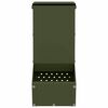 vidaXL Rabbit Feeder Olive Green 12.5 x 26 x 28.5 cm Cold-Rolled Steel