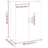 vidaXL Wall Mounted Cabinet Concrete Grey 69.5x34x90 cm