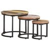 vidaXL Side Tables 3 pcs Solid Reclaimed Wood