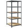 vidaXL 5-Layer Corner Shelf Anthracite Steel&Engineered Wood