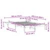 vidaXL Bed Frame with Side Tables White 140 x 220 cm Solid Pine Wood