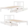 vidaXL Bed Frame without Mattress White 90x200 cm Solid Wood Pine