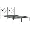 vidaXL Metal Bed Frame without Mattress with Headboard Black 120x200cm