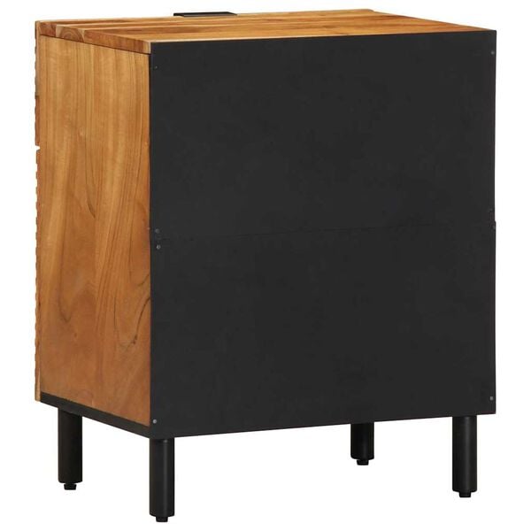 vidaXL Bedside Cabinet Brown 50 x 33 x 60 cm Solid Acacia wood
