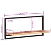 vidaXL Wall Shelves 2 pcs 80x25x35 cm Solid Wood Acacia and Steel